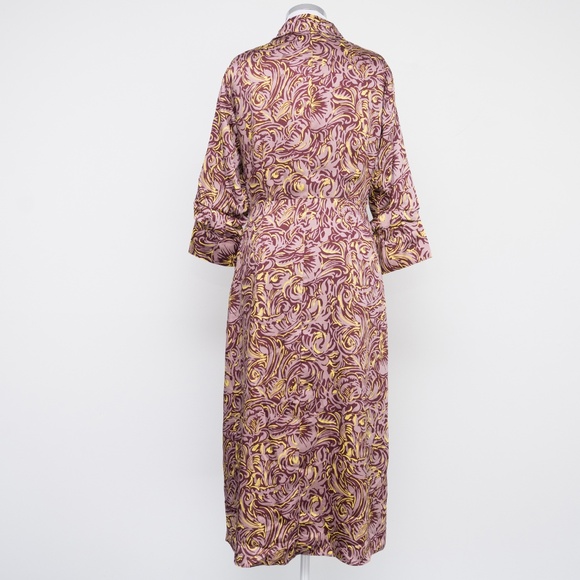Cinq A Sept Dayna Rose Print Chiffon Midi Dress - Picture 3 of 15